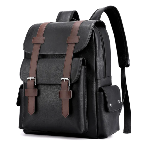 New Hot Selling Backpack Durable Casual Waterproof PU Men's Leather Backpack