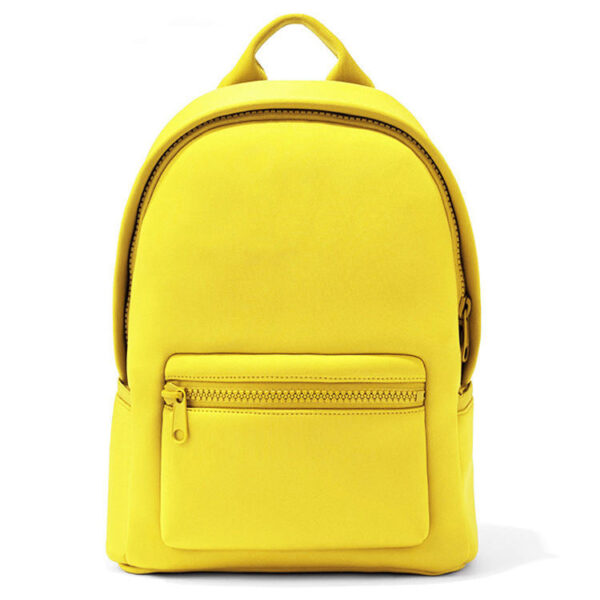 leather solid color backpack