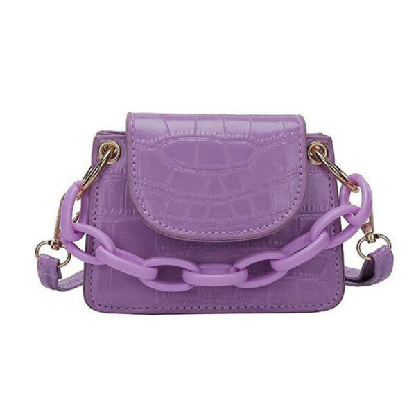 Leather chain crossbody bag