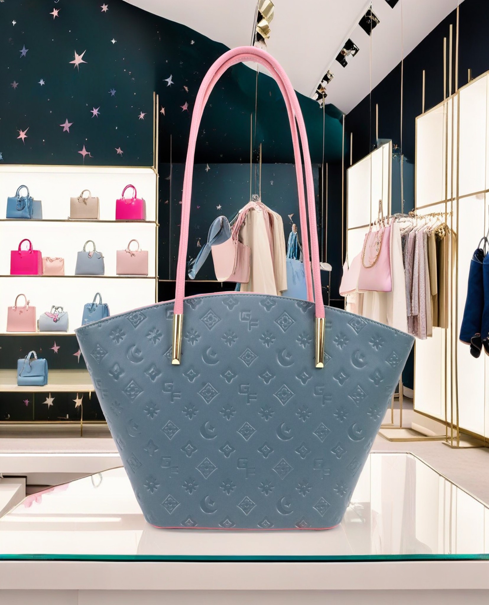 Exquisite Serene Blue Luxury Handbag: A Timeless New Arrival