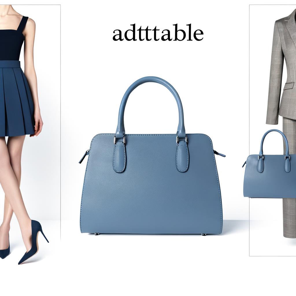 Elegant Blue Minimalist Handbag: Chic Design & Functional Fashion Bag for Women