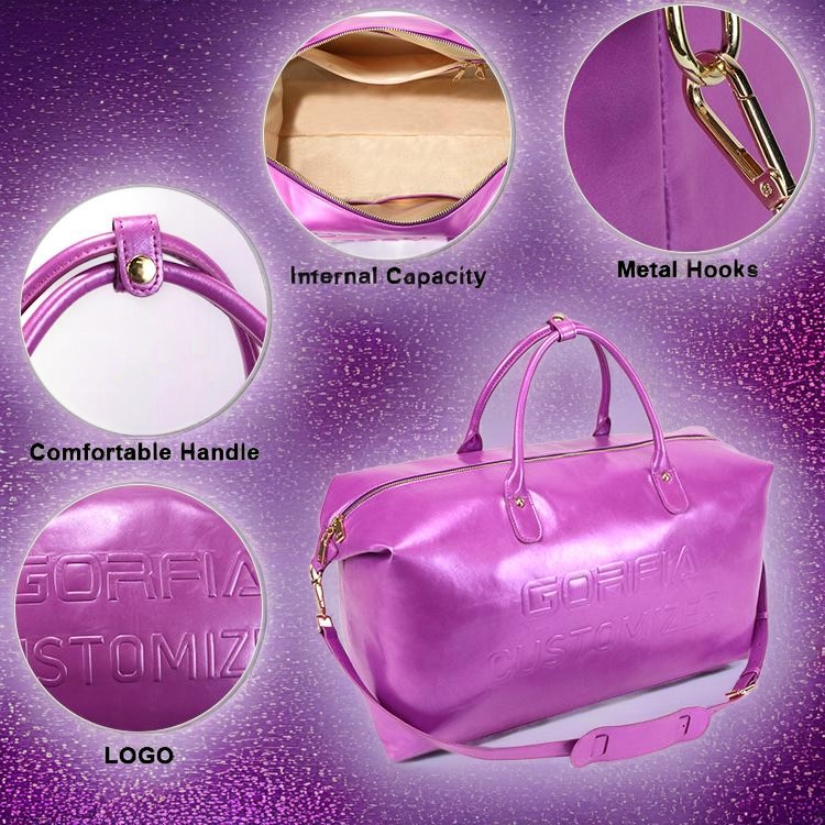 Purple travel bag purple weekender bag purple gym bag lavender luggage sets lilac suitcase