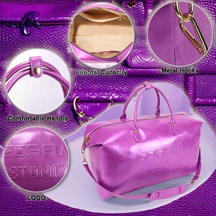 Purple travel bag purple weekender bag purple gym bag lavender luggage sets lilac suitcase