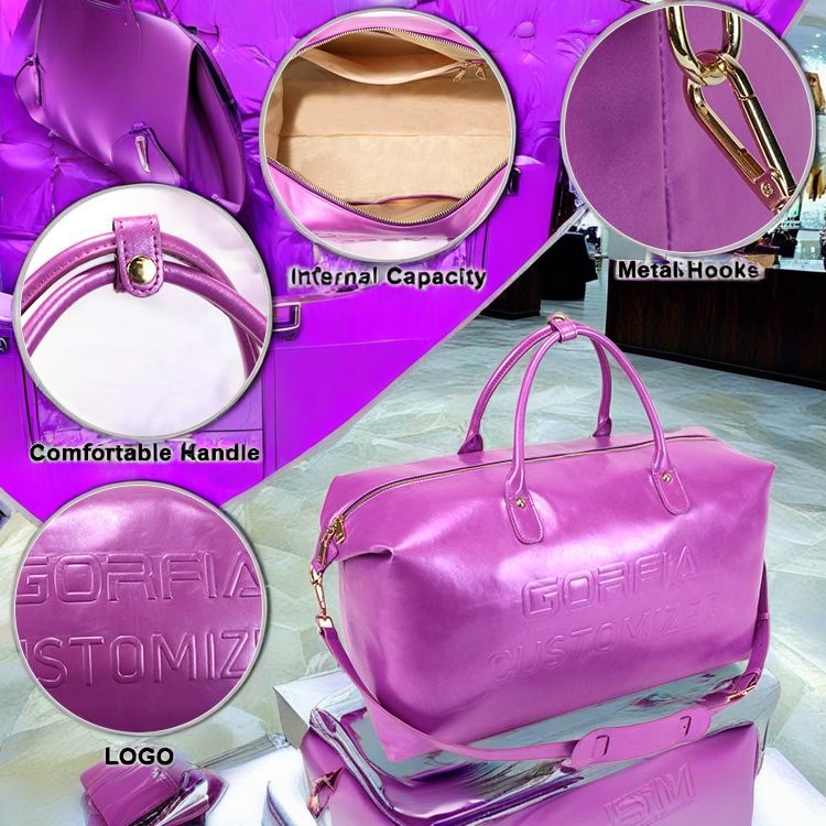 Purple travel bag purple weekender bag purple gym bag lavender luggage sets lilac suitcase