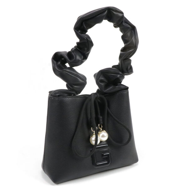 Lux Noir Scrunch Handle Crossbody Handbag: Elegance and Versatility