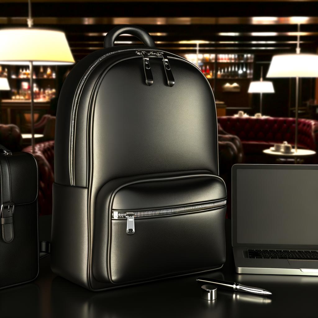 Black Leather Business Backpack: Luxury Meets Functionality for Professionals